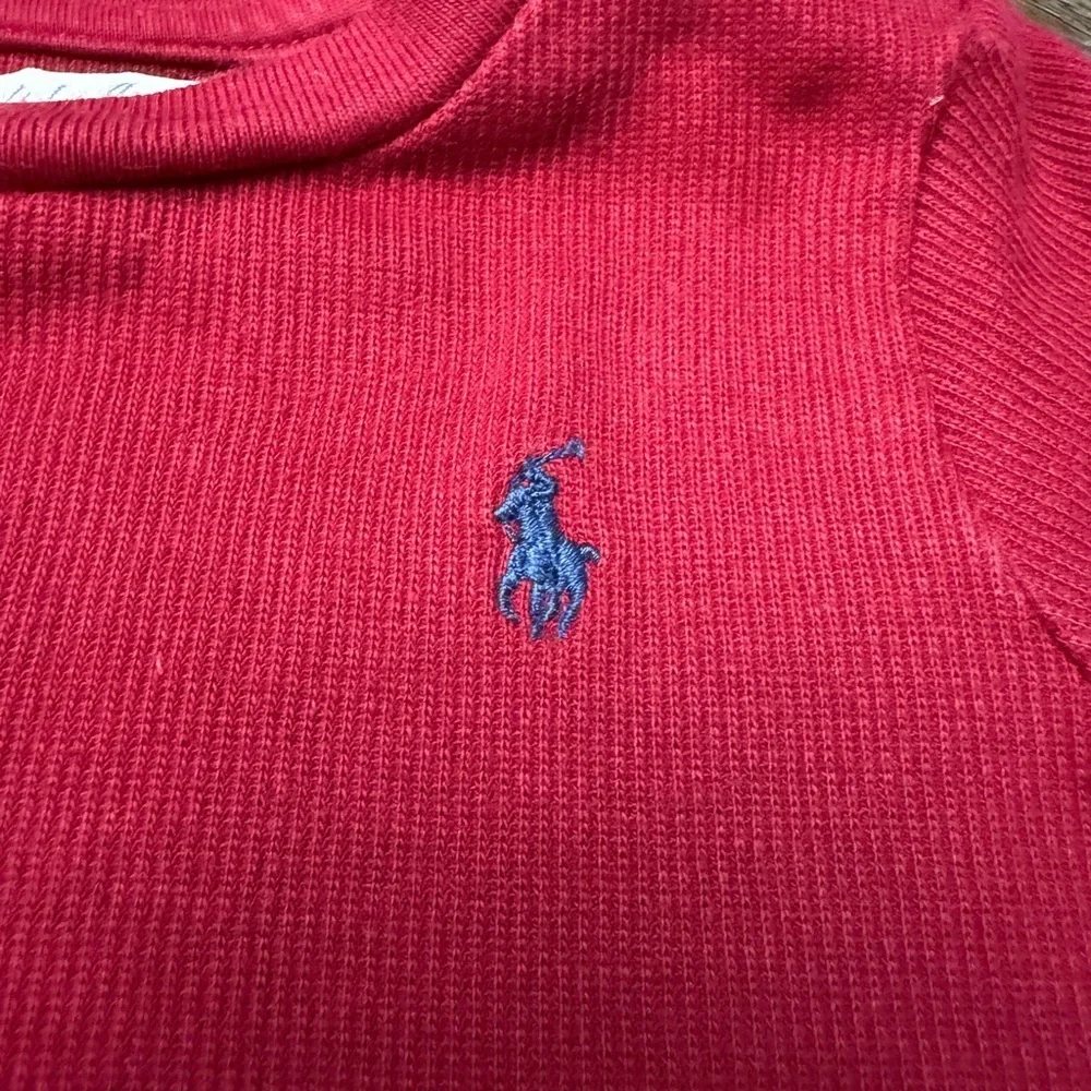 Ralph Lauren Baby Long Sleeve Red Crew Neck Pull Over Shirt Size 9M